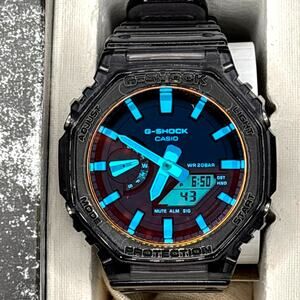 Casio G-Shock GA-2100TLS-8A Men's Translucent Gray Sunset Dial Watch NIBWT